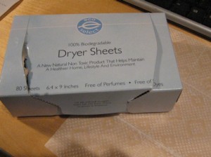 EcoSelect biodegradable dryer sheets